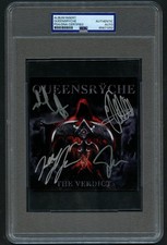 Queensryche signed autograph 4.5x4.5 CD American Metal Band PSA Slabbed picture