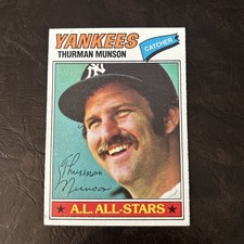 1977 Topps - Thurman Munson #170 - New York Yankees Baseball - B picture