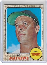 1968 Topps Ed Mathews - #58 Tigers HOF (EX-NM) picture