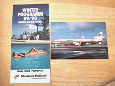 MARTINAIR Holland Timetable Winter 1989/90 + MARTINAIR MD-11CF Postcard picture