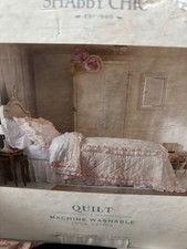 Rachel Ashwell SIMPLY SHABBY CHIC PINK TWIN QUILT BLANKET 100% Cotton NEW picture