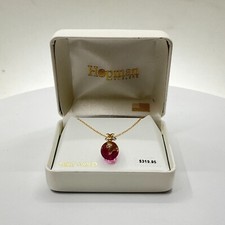 Carla | Nancy B 14k Yellow Gold Floating Ruby Pendant with Chain (4RP-1012) picture