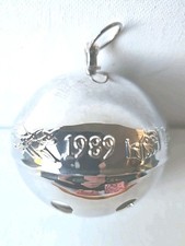 Wallace 1989 Silverplate Sleigh Bell Christmas Ornament With Box  picture