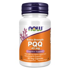 NOW PQQ Extra Strength 40 mg - 50 Veg Caps, Cognitive & Mitochondrial Support picture