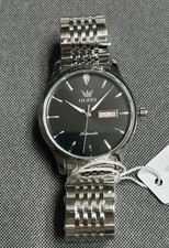 OLEVS Men's Automatic w/ Black Dial. Silver Stainless Steel, 41mm picture