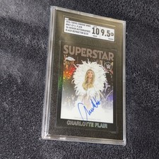 2026 WWE Topps Chrome Charlotte Flair 1986 Superstar Auto /10 Black SGC 10/ 9.5 picture