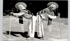 STRANGE MEXICO COSTUMES patzcuaro mich mx c1950 postcard real photo rppc mask picture