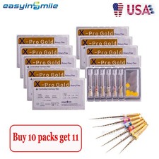 10pks Dental Endo Rotary Files X-Pro Gold Taper NITI Root Canal Files 21/25/31MM picture
