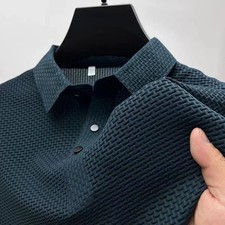 New Summer Mesh Ice Silk Short-sleeved T-shirt Men's Ice Silk Short Sleeve Shirt picture