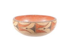 Early 1900's Kewa - Santo Domingo Pueblo Polychrome Pottery Olla Bowl picture