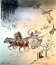 VAUGHN RICHARD SHOEMAKER  CHICAGO DAILY NEWS  ORIGINAL WATERCOLOR  1938 CARTOON picture