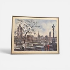 Vintage MAURICE LEGENDRE London - Houses of Parliament French Lithograph Artist picture