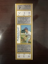Don Mattingly MVP  1986 Nashville Sounds vs Buffalo #7 Ticket Stub MiLB Baseball picture