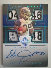 2019 Panini Majestic Capstones TRUE 1/1 Quad Game Used Patch Auto Steven Jackson picture