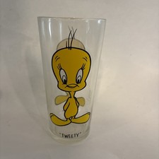 TWEETY BIRD Glass 1973 Looney Tunes Pepsi Collector Series Vintage 16oz picture