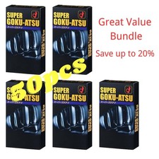 OKAMOTO GOKU-ATSU Super Thick Condoms 10pcs x 5 Pack (50 Total) Natural Latex picture