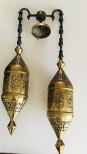 Vintage Moroccan Style Brass Chandelier **RARE** picture