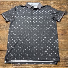 Greyson Clothiers Mens Black Wolf Logo G Monogram Golf Polo Shirt Print M picture