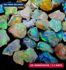 Rossecjewel Natural Ethiopian Opal Rough - Stunning Fire Rainbow Rock Specimen 4 picture