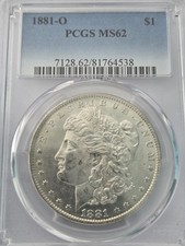 1881-O United States, Morgan Silver Dollar, PCGS MS 62 picture