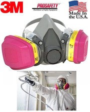 3M Half Face Respirator Mask Chemicals Welding Painting Coating Sanding Asbestos picture
