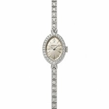 Vintage Rolex Ladies  14K Gold Natural Diamond Cocktail Watch 6.5