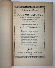 Thomas Mann Doctor Faustus 1948 First American Edition Knopf Hardcover No DJ picture