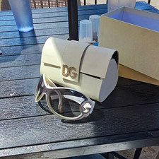 Dolce & Gabbana Women's VG6024B Oversized White Sunglasses Gray Tinted UV400 picture