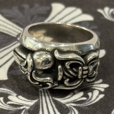 Chrome Hearts 925 Silver Dagger Heart Ring Size 10 US picture