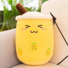 NEW Milk Bubble Tea Boba Cup Soft Stuffed Plush Pillow Kawaii 9.8in US Seller picture