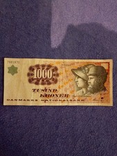 DENMARK 1000 KRONER P-64A 2004 HORSE TOURNAMENT CHURCH UNC RARE DANISH BANK NOTE picture