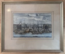 The Custom House in London published for Stow's Survey 1755 Professional Framed picture