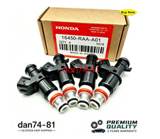 4 NEW OEM FUEL INJECTORS 16450-RAA-A01 ELEMENT ACCORD CR-V 2.4L RSX BASE 2.0L picture