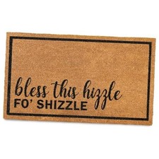 Bless This Hizzle Fo Shizzle Door Mat 30x17 Inch - Funny Welcome Mat Coir picture
