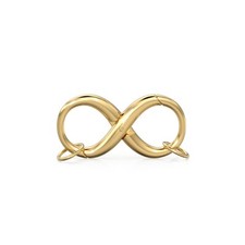 Infinity 18k Solid Gold Spring Clasp Handmade 20.50mm x 10.30mm picture