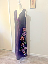 Vintage Purple Cotton Velvet Embroidered Sequined Dress by A.M.I. picture