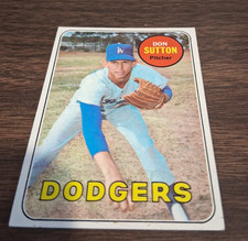 Don Sutton 1969 Topps VINTAGE Baseball CARD #216 Los Angeles Dodgers, HOF picture