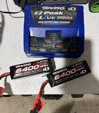 Traxxas 2973 EZ-Peak Live Dual Charger W/ 2 3s Lipo. (READ) picture