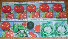 10 Packs Vintage 1977 Garden Vegetable Seed Packs Lot 3 picture