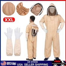 Professional Full Beekeeping Suit Protective Bee Heavy Duty with Gloves XXL NEW picture