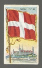 1911 T-59 AMERICAN TOBACCO FLAGS OF ALL NATIONS  DENMARK   EX/MT+  RECRUIT BACK picture