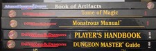 DM Guide, Players Handbook, Tome of Magic, Book of Artifacts, Monstrous Manual picture