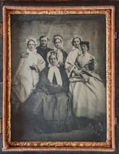 Quarter Plate Ambrotype of Family Group in Alone at the Rendezvous Union Case picture