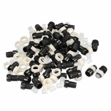 uxcell 50pcs 5mm LED Lamp Holder Light Bulb Socket Plastic 50pcs, black picture