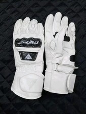 Dainese druid  gloves motorcycle white leather gloves motorcycle racing gloves  picture