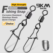 50 200PCS Duo Lock Snap Swivels Stainless Steel Brass Fishing Connectors 14 1 picture