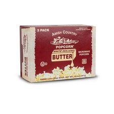 Amish Country White Hulless Butter Microwave Popcorn-3 Pack,free & fast shipping picture