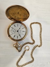 Waltham 21 Jewel Cresent Street 25 Year Hunter Case Pocket Watch picture