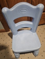 Vintage Little Tikes Victorian Tender Heart Kitchen Tea Party Blue Chair picture