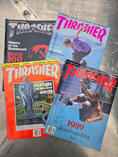 Vintage Thrasher Magazine Lot Of 4 1989 Issues Skateboarding Old School Cool picture